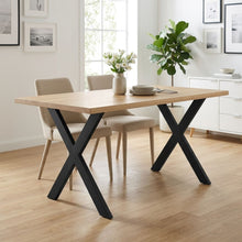 Load image into Gallery viewer, Varex X-Shape Metal Dining Table Legs 60x71cm - Set of 2