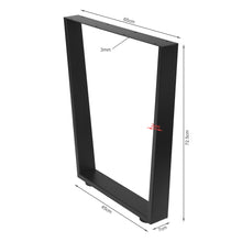 Load image into Gallery viewer, Varex Trapezoid Metal Dining Table Legs 65/45x72.5cm - Set of 2