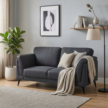 Load image into Gallery viewer, Brulo Linen 2 Seater Sofa - Dark Grey