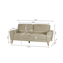 Load image into Gallery viewer, Suki Linen 3 Seater Sofa - Beige