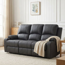 Load image into Gallery viewer, 24034-marton-electric-3-seater-recliner-sofa-black-2605084