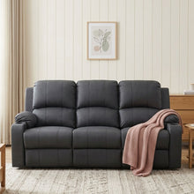 Load image into Gallery viewer, 24034-marton-electric-3-seater-recliner-sofa-black-2605083