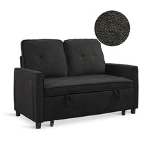 Load image into Gallery viewer, Kauri Boucle 2 Seater Sofa Bed - Black