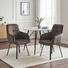 Load image into Gallery viewer, Elora Swivel Velvet Dining Chair - Set of 2 - Brown