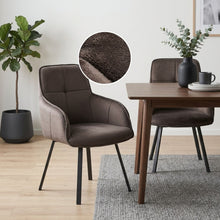 Load image into Gallery viewer, Elora Swivel Velvet Dining Chair - Set of 2 - Brown