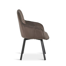 Load image into Gallery viewer, Elora Swivel Velvet Dining Chair - Set of 2 - Brown