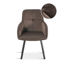 Load image into Gallery viewer, Elora Swivel Velvet Dining Chair - Set of 2 - Brown