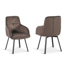 Load image into Gallery viewer, Elora Swivel Velvet Dining Chair - Set of 2 - Brown