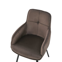 Load image into Gallery viewer, Elora Swivel Velvet Dining Chair - Set of 2 - Brown