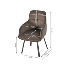 Load image into Gallery viewer, Elora Swivel Velvet Dining Chair - Set of 2 - Brown