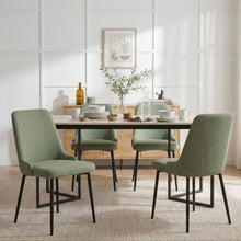 Load image into Gallery viewer, Oliro Linen Dining Chair - Set of 4 - Dark Green