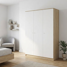 Load image into Gallery viewer, Ellis 3 Door Wardrobe - Oak + White