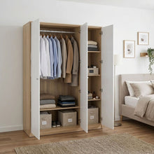 Load image into Gallery viewer, Ellis 3 Door Wardrobe - Oak + White
