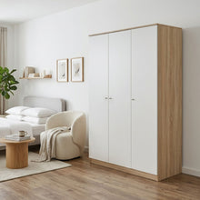 Load image into Gallery viewer, Ellis 3 Door Wardrobe - Oak + White