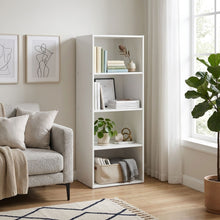 Load image into Gallery viewer, Clinton 4 Tier Bookshelf Display Shelf - White