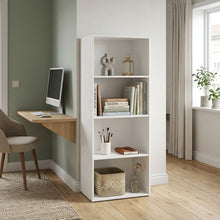 Load image into Gallery viewer, Clinton 4 Tier Bookshelf Display Shelf - White