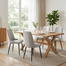 Load image into Gallery viewer, Oliro Linen Dining Chair - Set of 4 - Light Grey