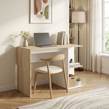 Load image into Gallery viewer, Brian 100cm Computer Desk - Oak + White