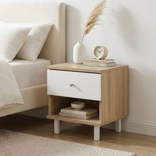 Load image into Gallery viewer, Ellis Bedside Table - Oak + White