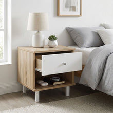 Load image into Gallery viewer, Ellis Bedside Table - Oak + White