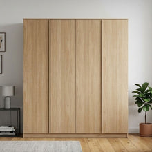Load image into Gallery viewer, Benny 4 Door Wardrobe - Light Teak