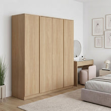 Load image into Gallery viewer, Benny 4 Door Wardrobe - Light Teak
