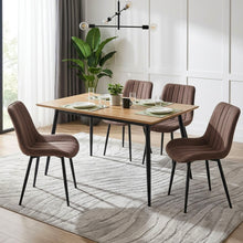 Load image into Gallery viewer, Kivo Linen Dining Chair - Set of 4 - Brown