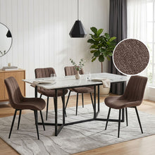 Load image into Gallery viewer, Kivo Linen Dining Chair - Set of 4 - Brown