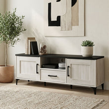 Load image into Gallery viewer, Scottie 1.5m Entertainment Unit - White Oak + Black
