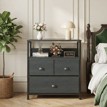 Load image into Gallery viewer, Whitby 2 Tier Storage Shelf with Drawers - Charcoal