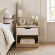 Load image into Gallery viewer, Haley Bedside Table - Oak + White
