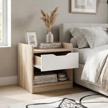 Load image into Gallery viewer, Haley Bedside Table - Oak + White