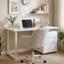 Load image into Gallery viewer, Karter Computer Desk with Drawers - White