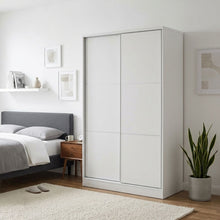 Load image into Gallery viewer, Tonto 120cm Wardrobe With Sliding Doors - White