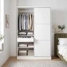 Load image into Gallery viewer, Tonto 120cm Wardrobe With Sliding Doors - White