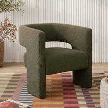 Load image into Gallery viewer, Rivo Boucle Armchair - Dark Green