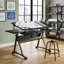 Load image into Gallery viewer, Oliver Height Adjustable Drafting Table - Black