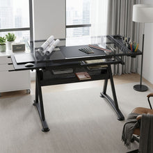 Load image into Gallery viewer, Oliver Height Adjustable Drafting Table - Black