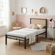 Load image into Gallery viewer, lt10559-bella-single-bed-frame-oak-black-2605121