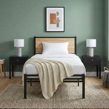 Load image into Gallery viewer, lt10559-bella-single-bed-frame-oak-black-2605122
