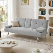 Load image into Gallery viewer, Arleth 3 Seater Sofa Bed - Light Grey