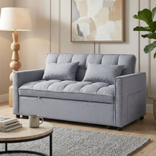 Load image into Gallery viewer, Vida 2 Seater Sofa Bed - Grey