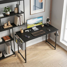 Load image into Gallery viewer, Cayden 100cm Computer Desk with Storage Bag - Black