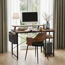 Load image into Gallery viewer, Logan 100cm Computer Desk with Storage Bag - Rustic Brown