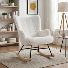 Load image into Gallery viewer, Ava Boucle Rocking Armchair - White
