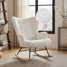 Load image into Gallery viewer, Ava Boucle Rocking Armchair - White