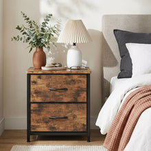 Load image into Gallery viewer, Hailey Bedside Table - Rustic Brown