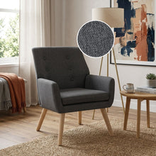 Load image into Gallery viewer, Lina Linen Armchair - Dark Grey