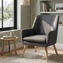 Load image into Gallery viewer, Lina Linen Armchair - Dark Grey