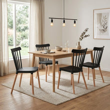 Load image into Gallery viewer, Cooper Dining Chair - Set of 4 - Black + Oak